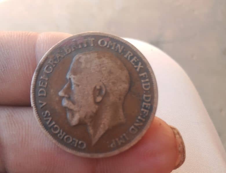 1921 United Kingdom one penny 1