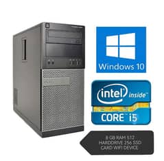 Dell DPTIPL 9010 Core i5  8Gb Ram 512 Harddrive 256 ssd Card Lcd