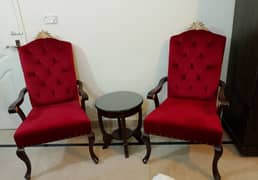 Bedroom chair set with table (Brand New)