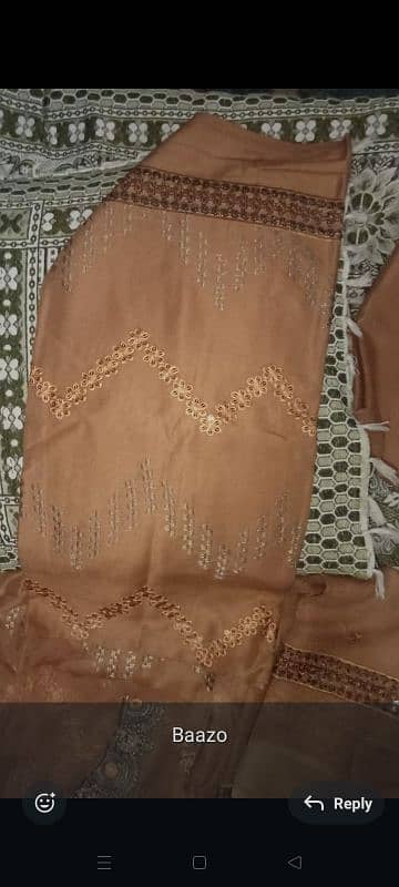 3 piece lieln embroidery suit unstitched 3