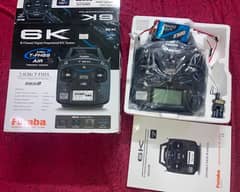 RC futaba t6k transmitter with two receiver plus battery