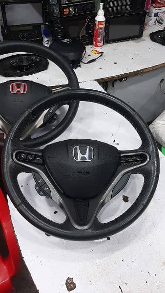 Multimedia steering wheel installation, Speakers, Android panel 19