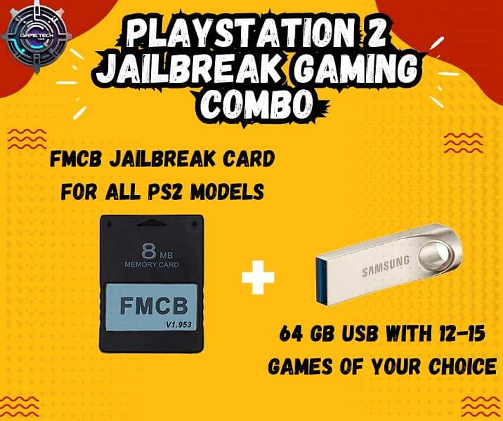 Ps2 Game Installation Hard drive USB included/ Jailbreak card Software 3