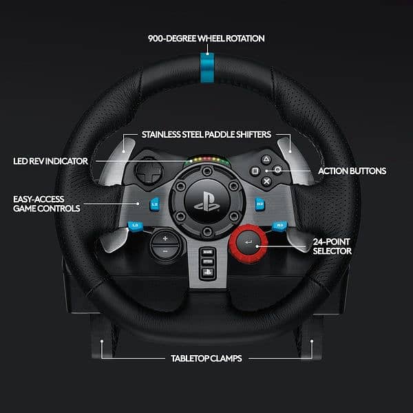 Logitech Steering wheel g29 Driving force racing wheel 0