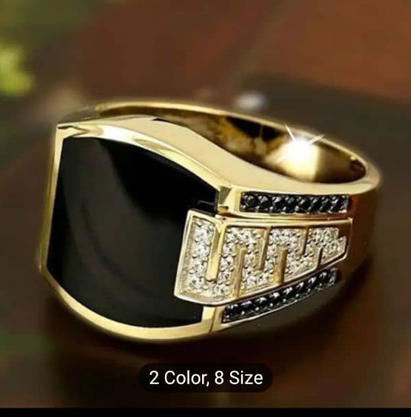 Golden Colour premium Ring For mens 3