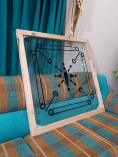 Homemade 3.3ft Glass Carrom Board – Heavy-Duty Carrom Board for Indoor