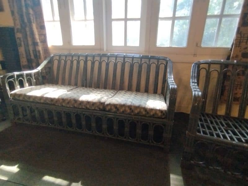 Wicker Cane Sofa Set 5 seater 2