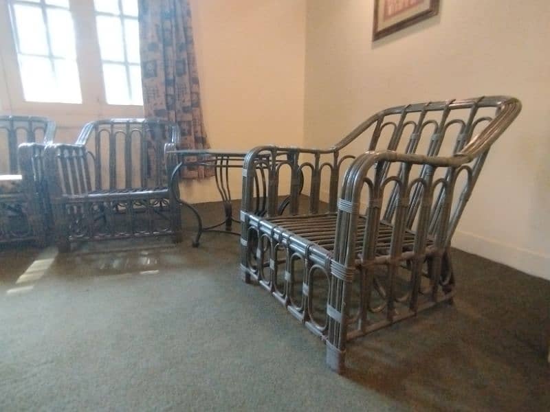 Wicker Cane Sofa Set 5 seater 3