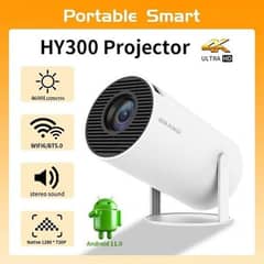 HY300 Android Projector:4K Decoding, Dual-Band WiFi, and Bluetooth 5.0