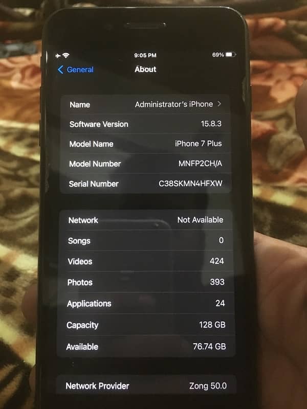 Iphone 7+ 128GB PTA Approved For Sale 5