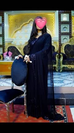 black simple saree