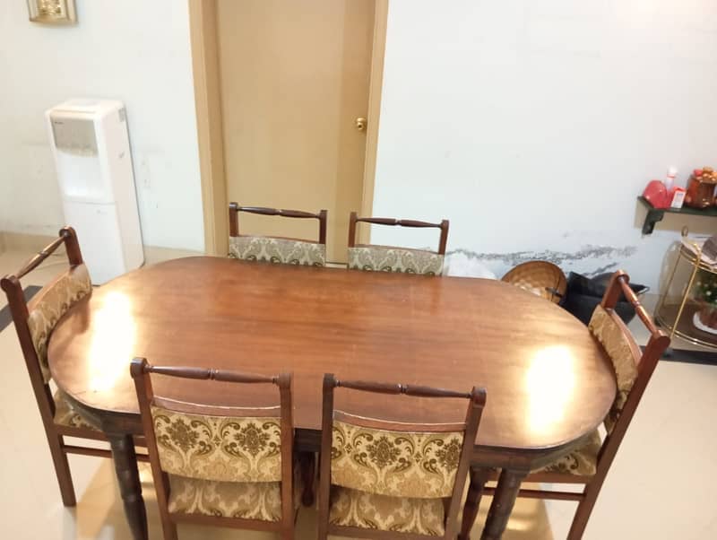 Wooden Dining Table with 6 Chairs - Classic Design 18