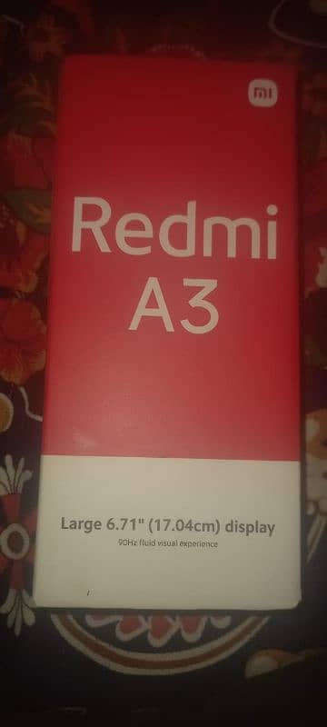 redmi A3 4/64 new condition 8 month warranty 5