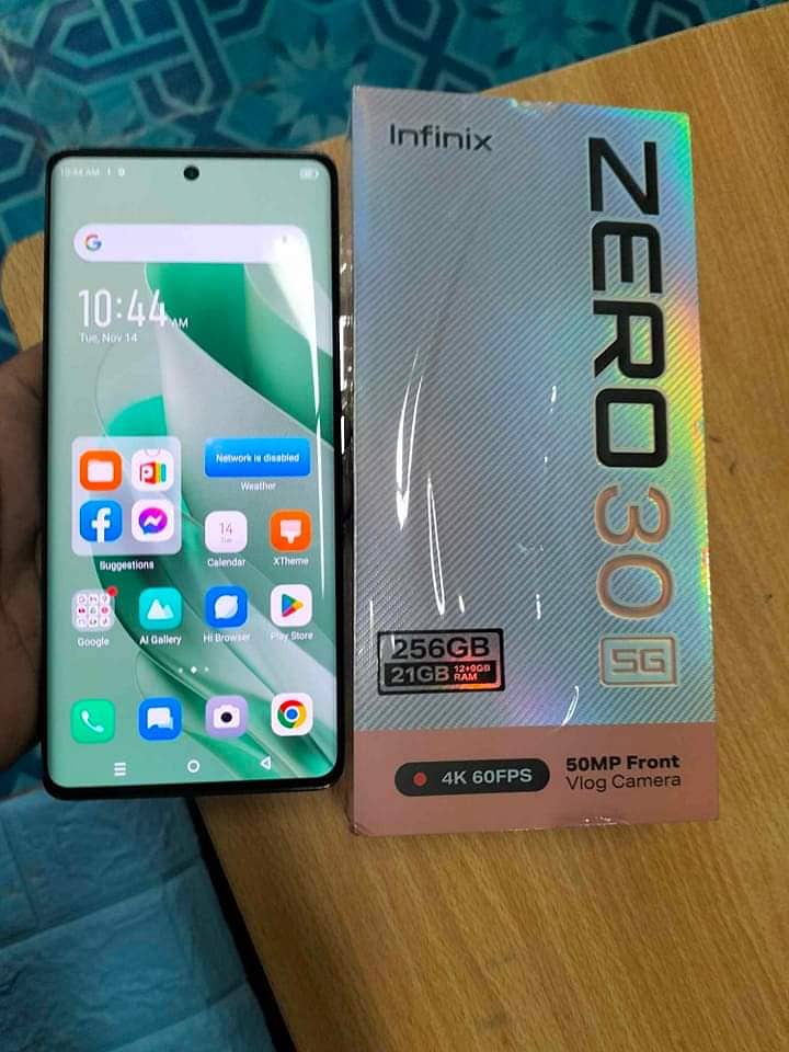 infinix zero 30 5g 12/256gb PTA approved 0343=8735478 0