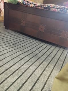 King size wooden bed