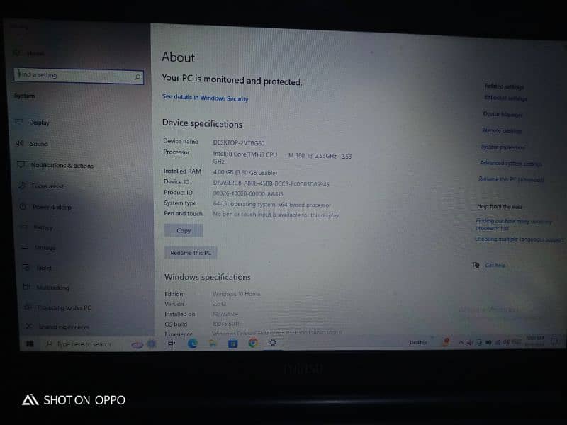 laptop 64GB ROM/4GB RAM/CORE I3 GENERATION 3 4