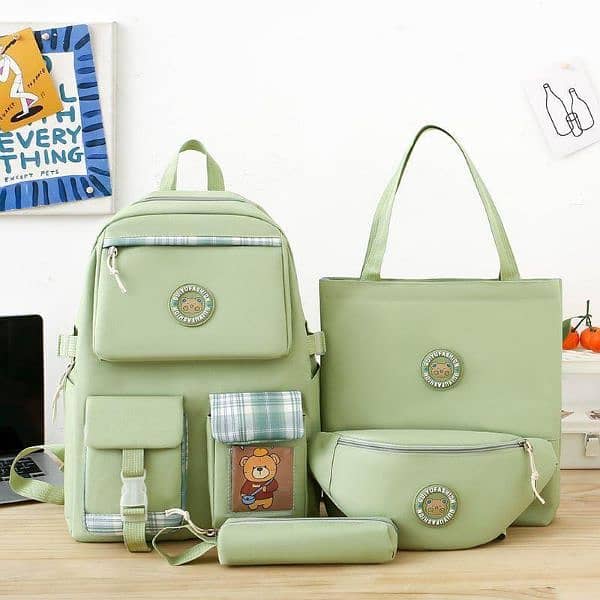 4 pcs Nylon Backpack Set 2