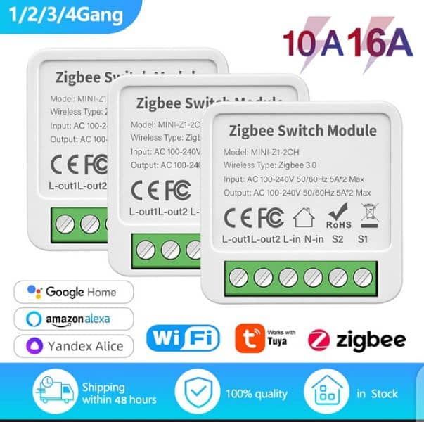 Tuya mini smart wifi switch 4Gang 0