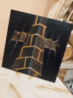 Beautiful view of Kiswah Kaaba painting acrylic