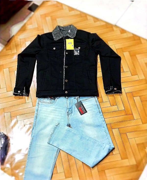 Jeans jacket and Cargo trousers 3