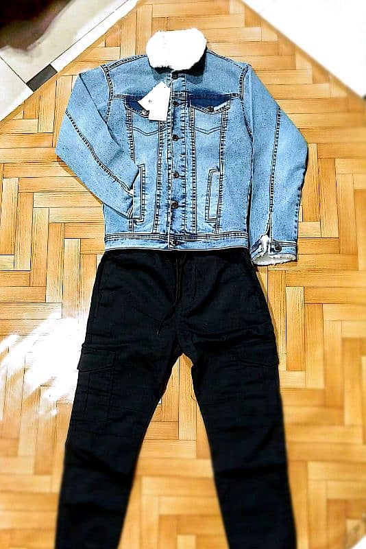 Jeans jacket and Cargo trousers 8