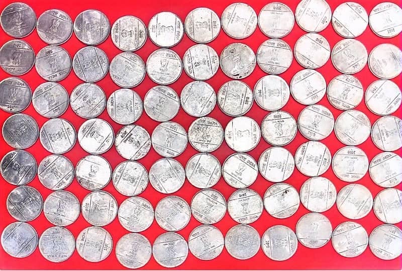 Indian Rare five coins fifty rupees for sell 1