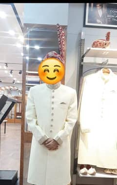 Dulha Sherwani with Khussa and Tuban(Kulla)