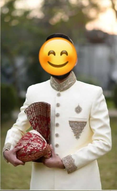 Dulha Sherwani with Khussa and Tuban(Kulla) 2