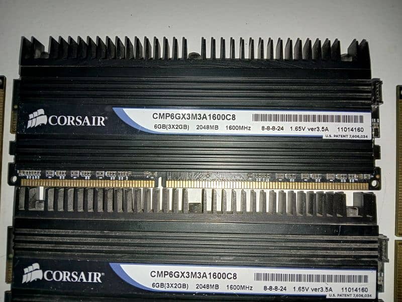 DDR3 Corsair 2GB x 5 RAM 1600Mhz Bus Speed 1