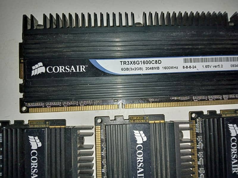 DDR3 Corsair 2GB x 5 RAM 1600Mhz Bus Speed 2