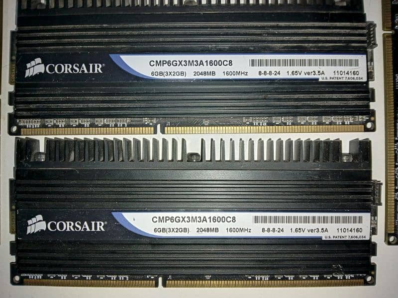 DDR3 Corsair 2GB x 5 RAM 1600Mhz Bus Speed 4