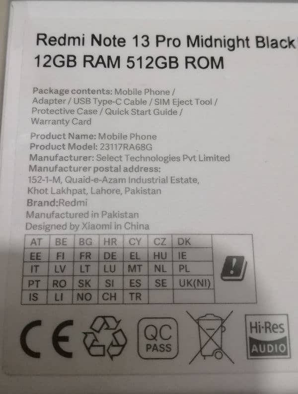 Redmi note 13 pro 12gb512gb used for 3 week only 8