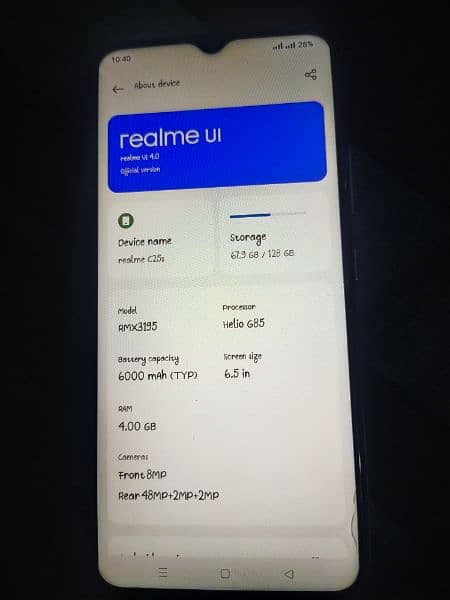 Realme C25s 128gb Lush Condition 0