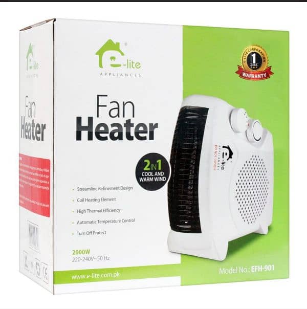 Elite appliances Fan heater 2