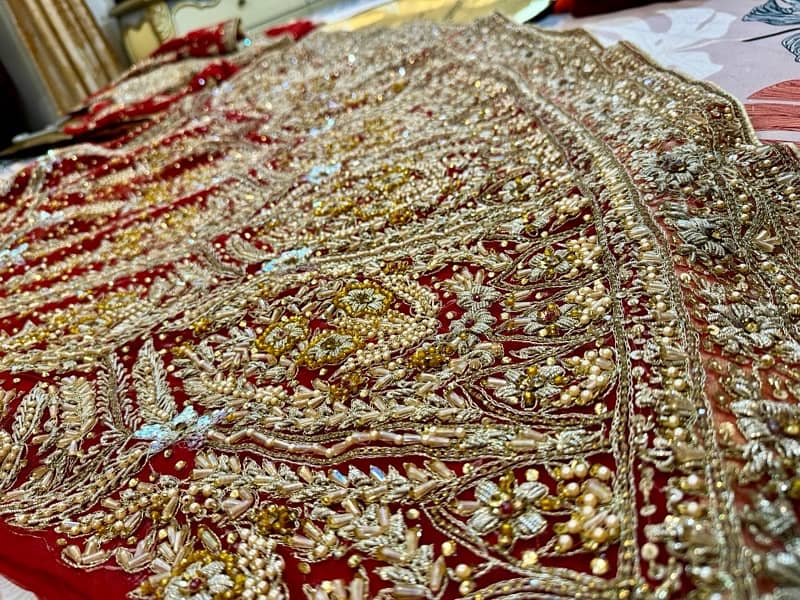 Beautiful Bridal Lehenga having embroidery on net fabric! 0