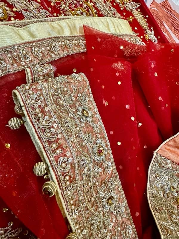 Beautiful Bridal Lehenga having embroidery on net fabric! 5