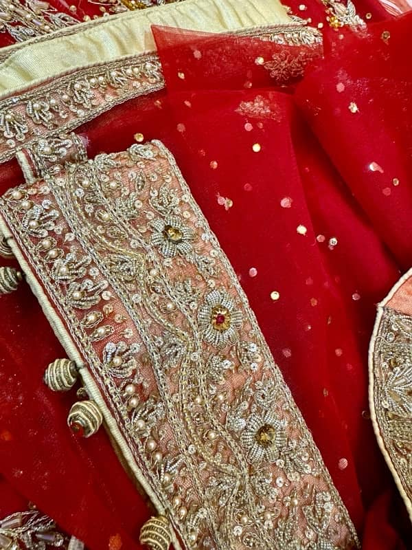 Beautiful Bridal Lehenga having embroidery on net fabric! 1