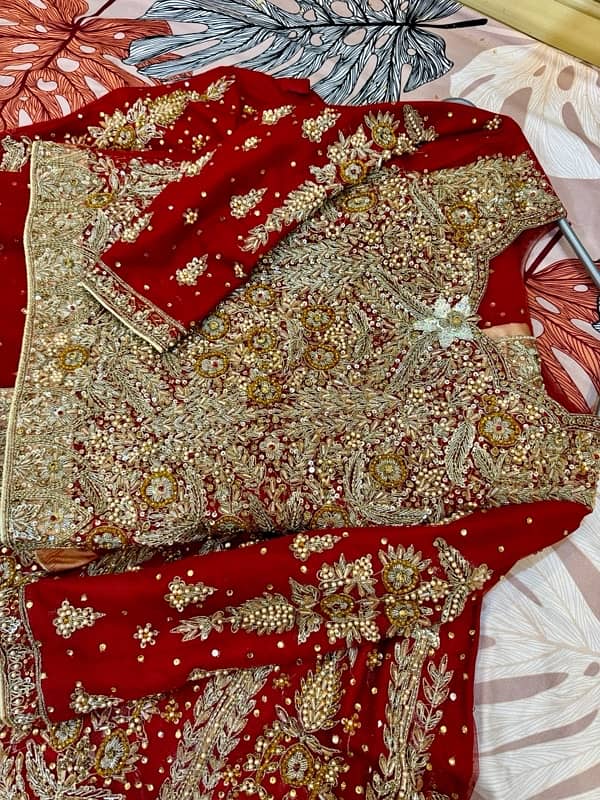 Beautiful Bridal Lehenga having embroidery on net fabric! 12