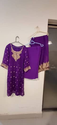 3pc purple dress