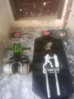 Boxing bag , Boxing gloves , Abs wheel , Nanchaku , Chest springs