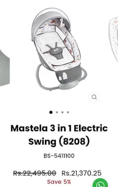 mastela 3 in 1 electric swing