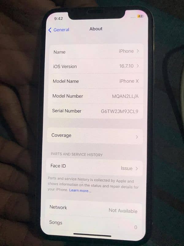 iPhone X Pta Approved 256GB 6