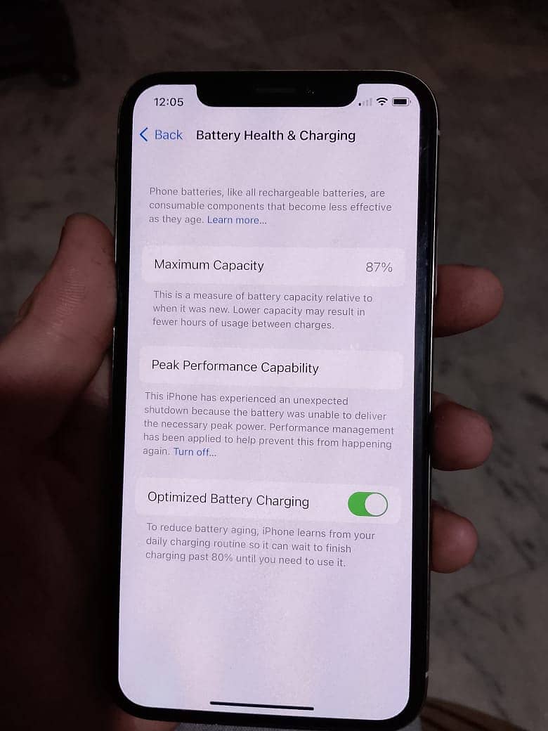 Iphone x factory unlock non battery health 87 all original &all ok 2