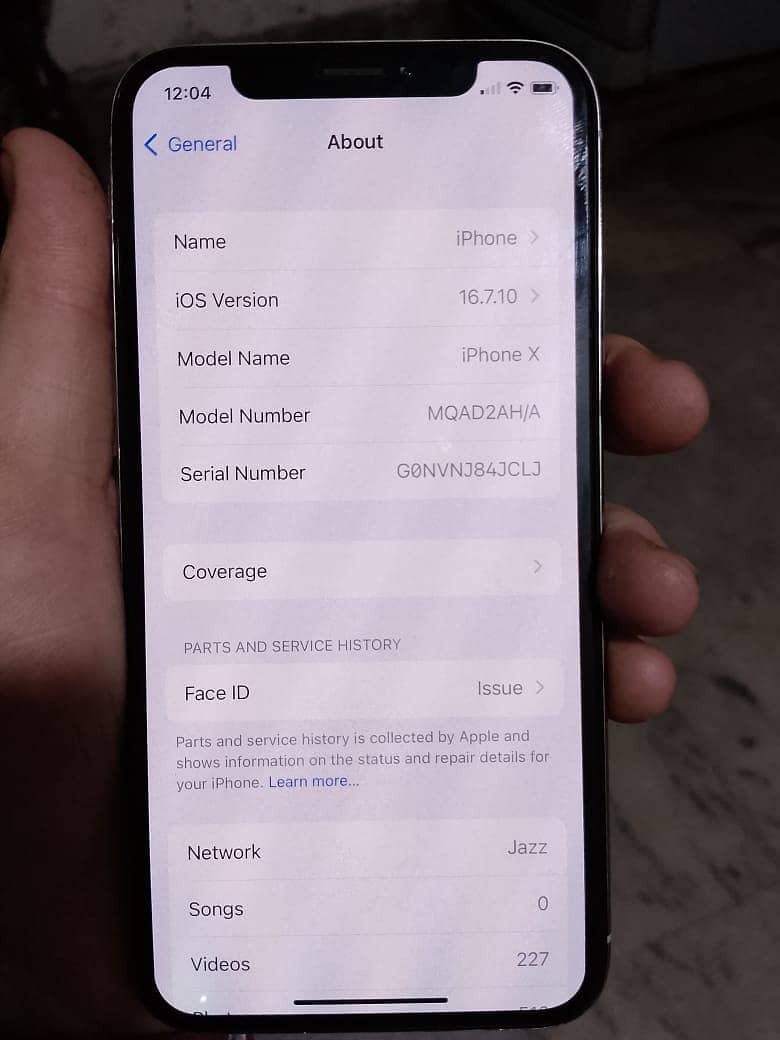 Iphone x factory unlock non battery health 87 all original &all ok 3