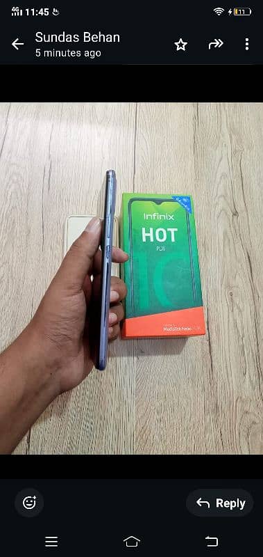 infinix hot 10 play 4/64 with box 4