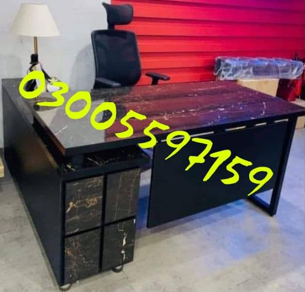 Office employee table wd drawer work study desk furniture meeting ceo 9