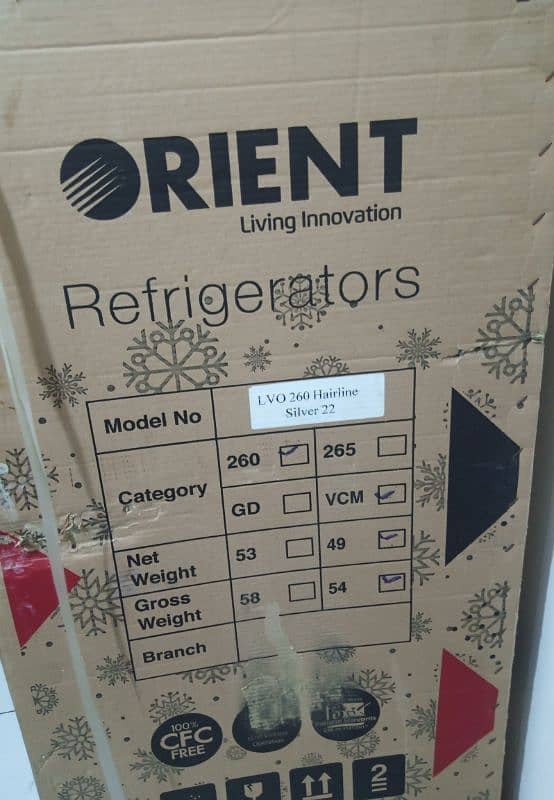 orient new Refrigerator LVO 260 2