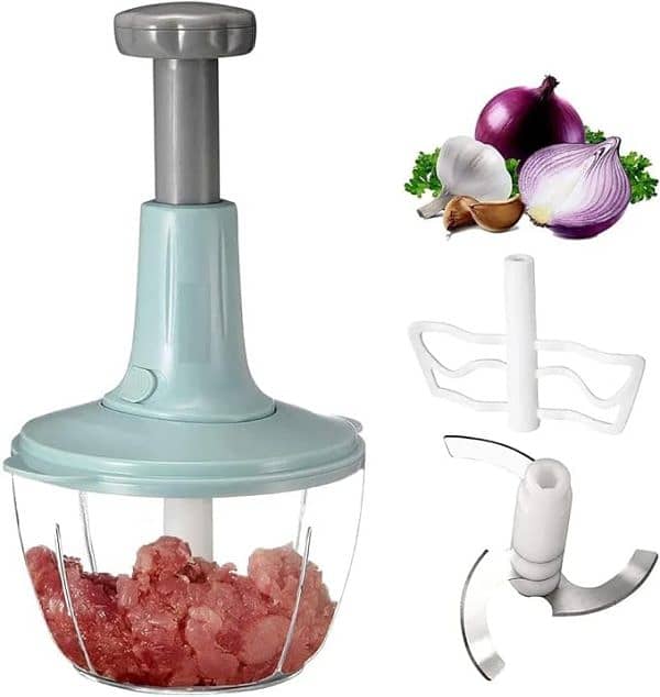 Manual Hand Push Chopper | Multi-functional Vegetable Grater (2 Ltr) 1