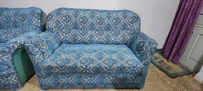 5 seater sofa set in beautiful light blue color 3