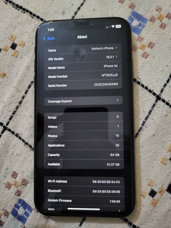 iPhone XR Non PTA 10/10 Factory Unlock Sim Time 3